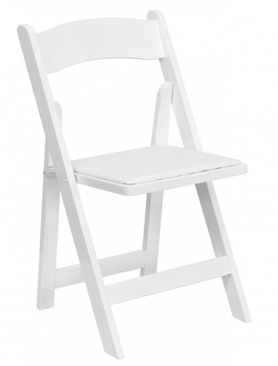 WHITE PADDED CHAIR