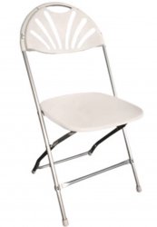 WHITE FANBACK CHAIR