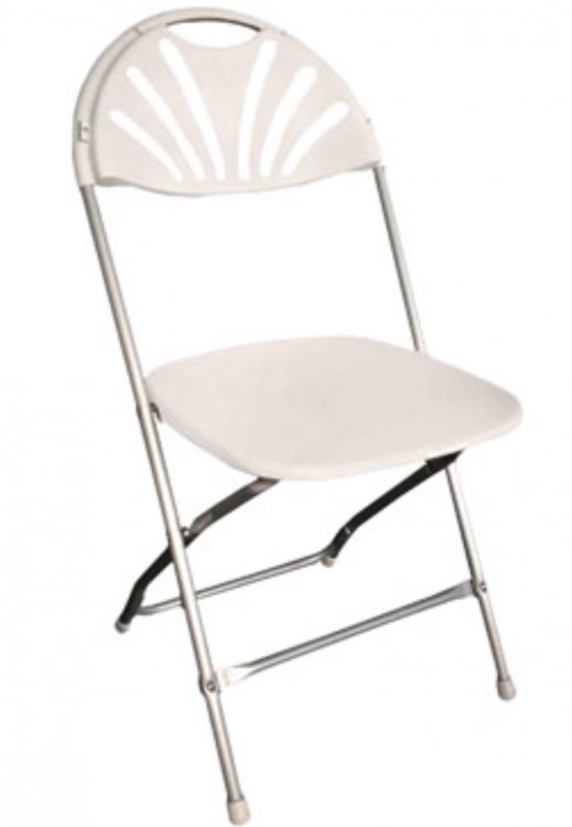 WHITE FANBACK CHAIR